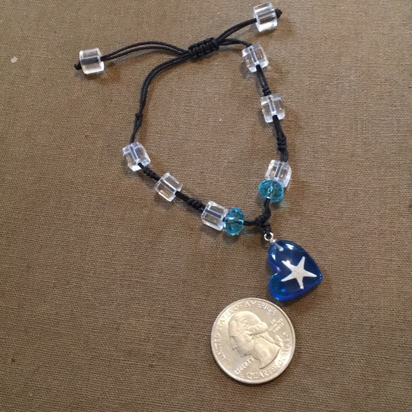 Blue Star Beaded Adjustable Bracelet - Picture 2 of 6
